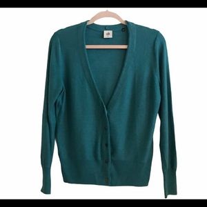Cabi Teal Tearoom Cardigan Button Up Sweater